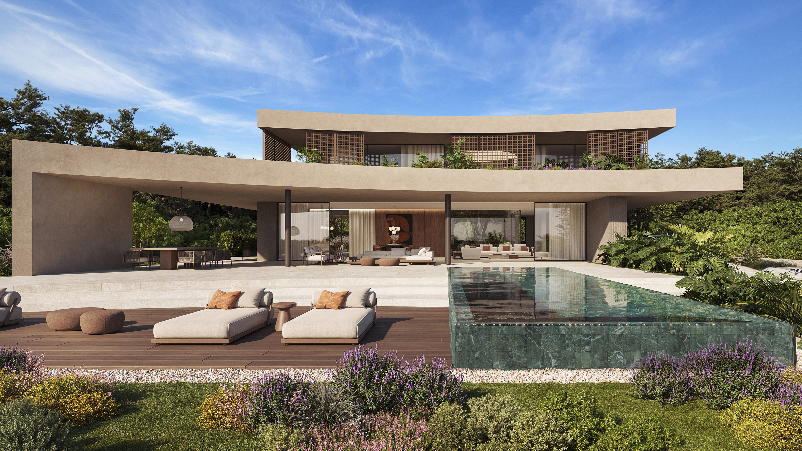 APK Architects-Front view of the villa